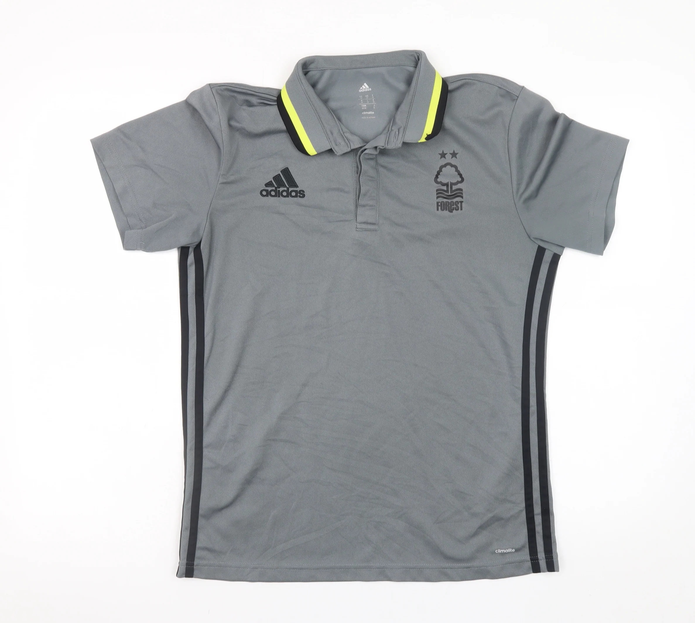 Adidas Men’s Grey Climalite Polo Shirt M Football Training Top