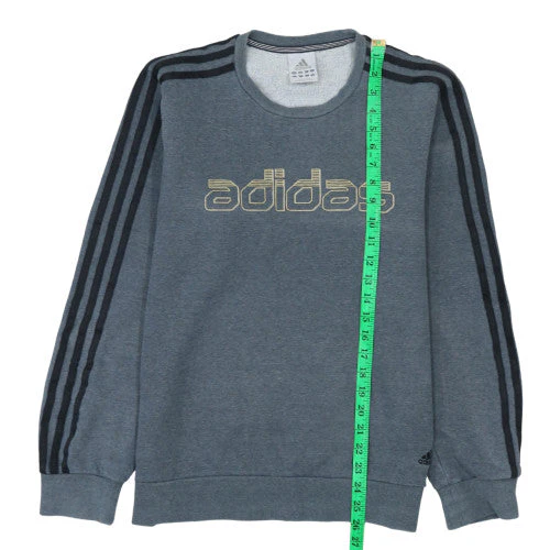 Adidas Men’s Grey Crew Neck Pullover Sweatshirt Size S - Image 3