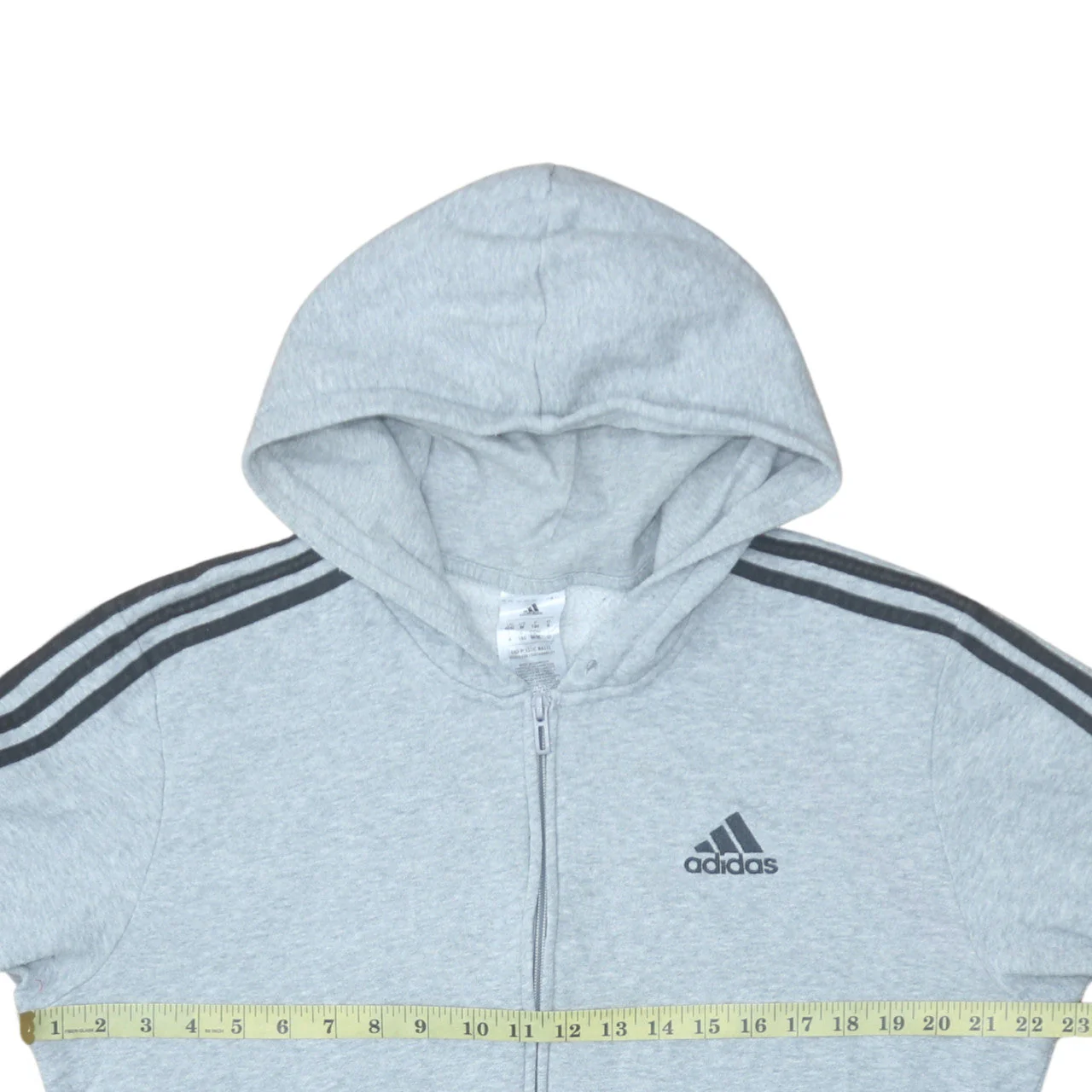 Adidas Men’s Grey Full Zip Hoodie Size M Lightweight Sportswear - Image 2