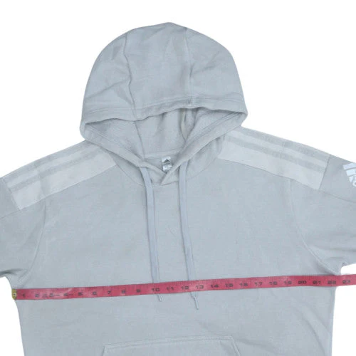 Adidas Men’s Grey Pullover Hoodie Fleece Lined Size M - Image 2