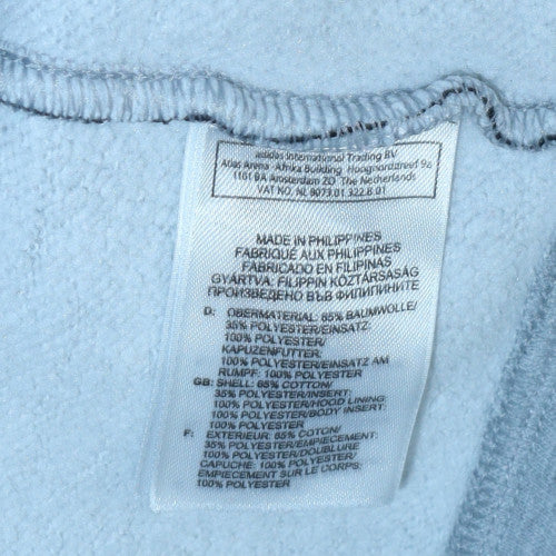 Adidas Men’s Grey Pullover Hoodie Size M Sports Fleece Sweatshirt - Image 5