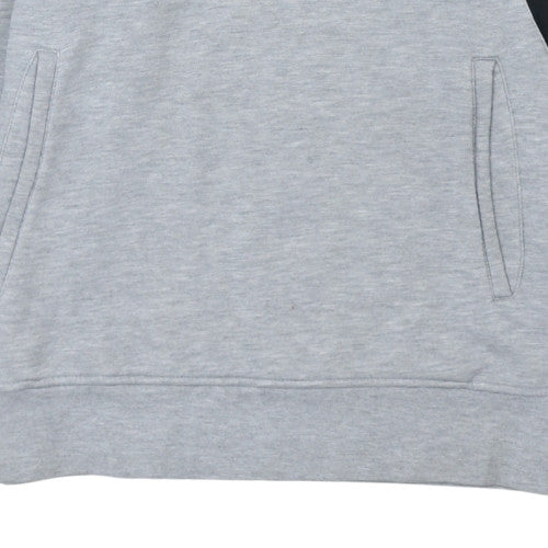 Adidas Men’s Grey Pullover Hoodie Size M Sports Fleece Sweatshirt - Image 8