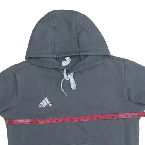 Adidas Men’s Grey Pullover Hoodie Size S Regular Fit Sportswear - Image 2