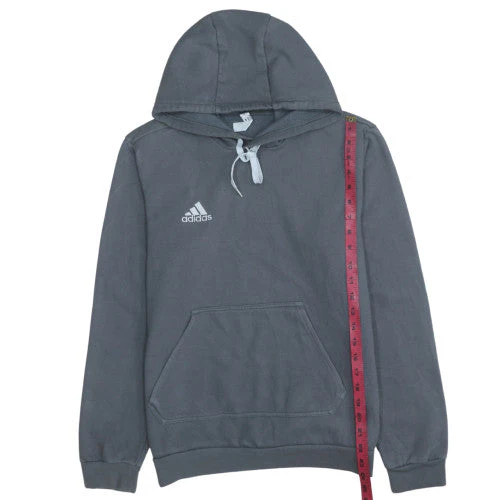 Adidas Men’s Grey Pullover Hoodie Size S Regular Fit Sportswear - Image 3