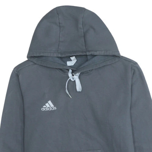 Adidas Men’s Grey Pullover Hoodie Size S Regular Fit Sportswear - Image 7