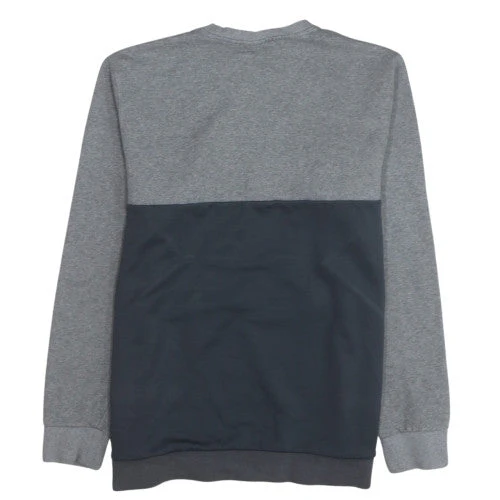 Adidas Men’s Grey Pullover Sweatshirt L Crew Neck Zip Pocket - Image 4