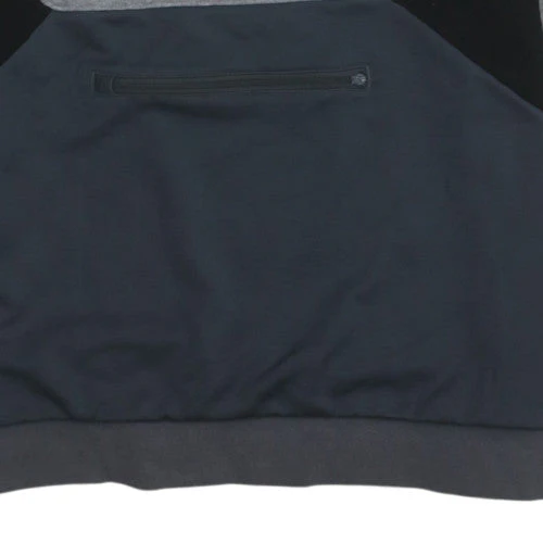 Adidas Men’s Grey Pullover Sweatshirt L Crew Neck Zip Pocket - Image 8