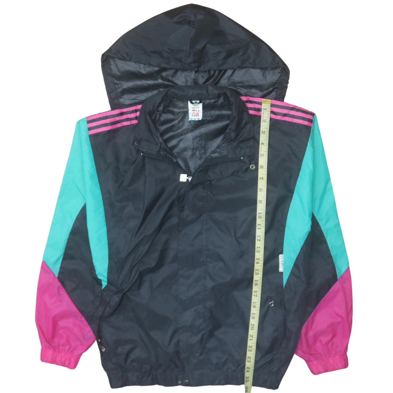 adidas Men’s Multicoloured 90s Retro Windbreaker Jacket Size S - Image 3