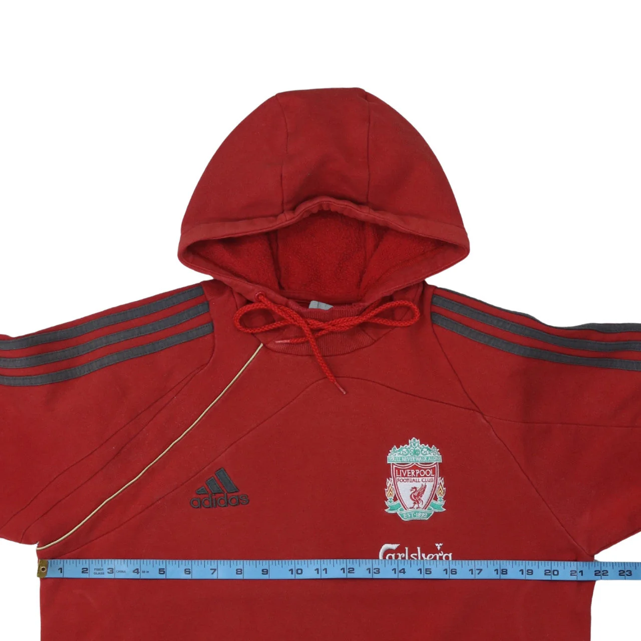 Adidas Men’s Red Liverpool FC Pullover Hoodie M Vintage Sportswear - Image 2