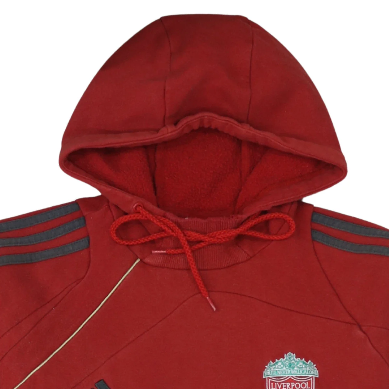 Adidas Men’s Red Liverpool FC Pullover Hoodie M Vintage Sportswear - Image 8