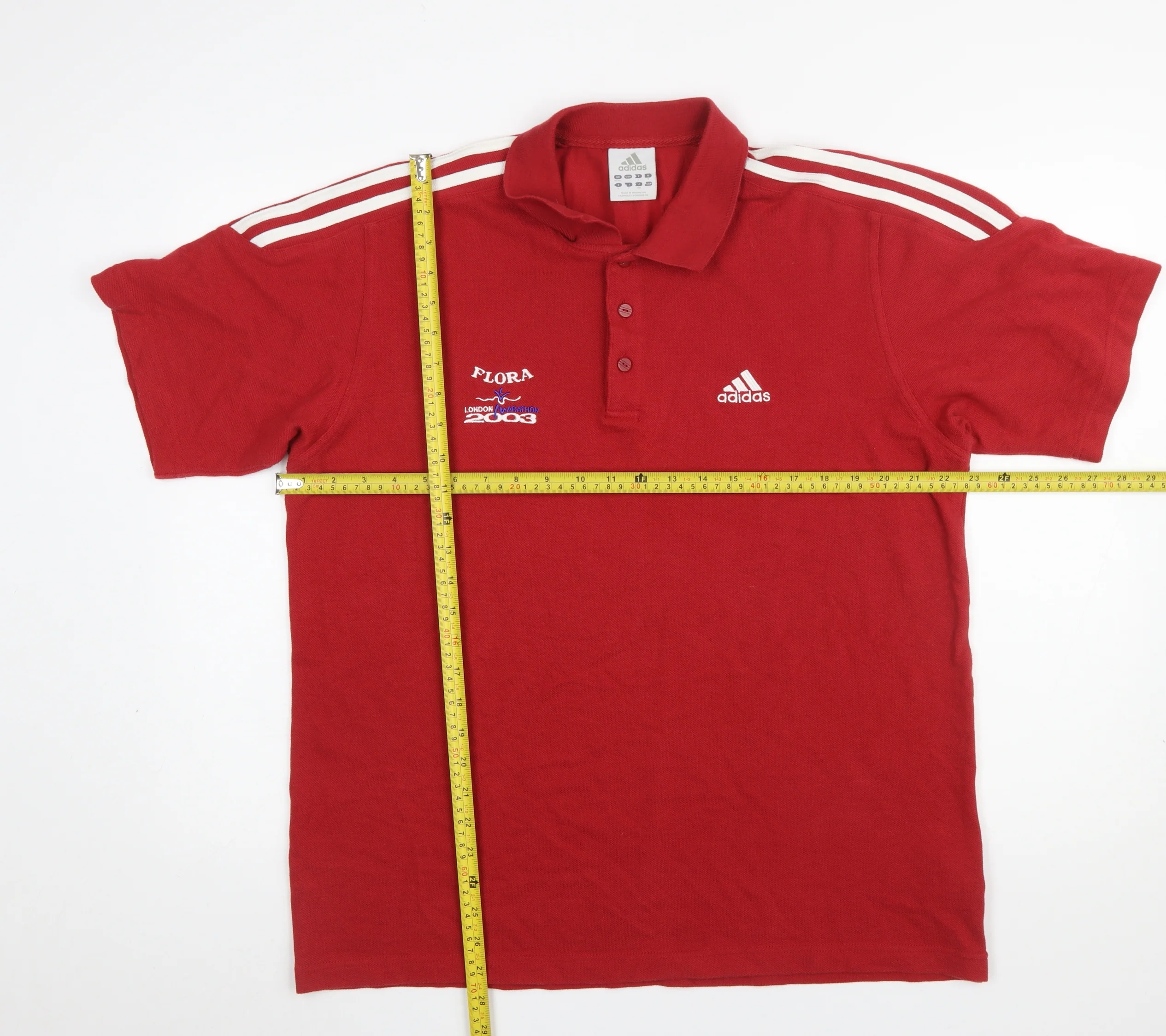 Adidas Men’s Red XL Polo Shirt London Marathon 2008 Sports Top - Image 2