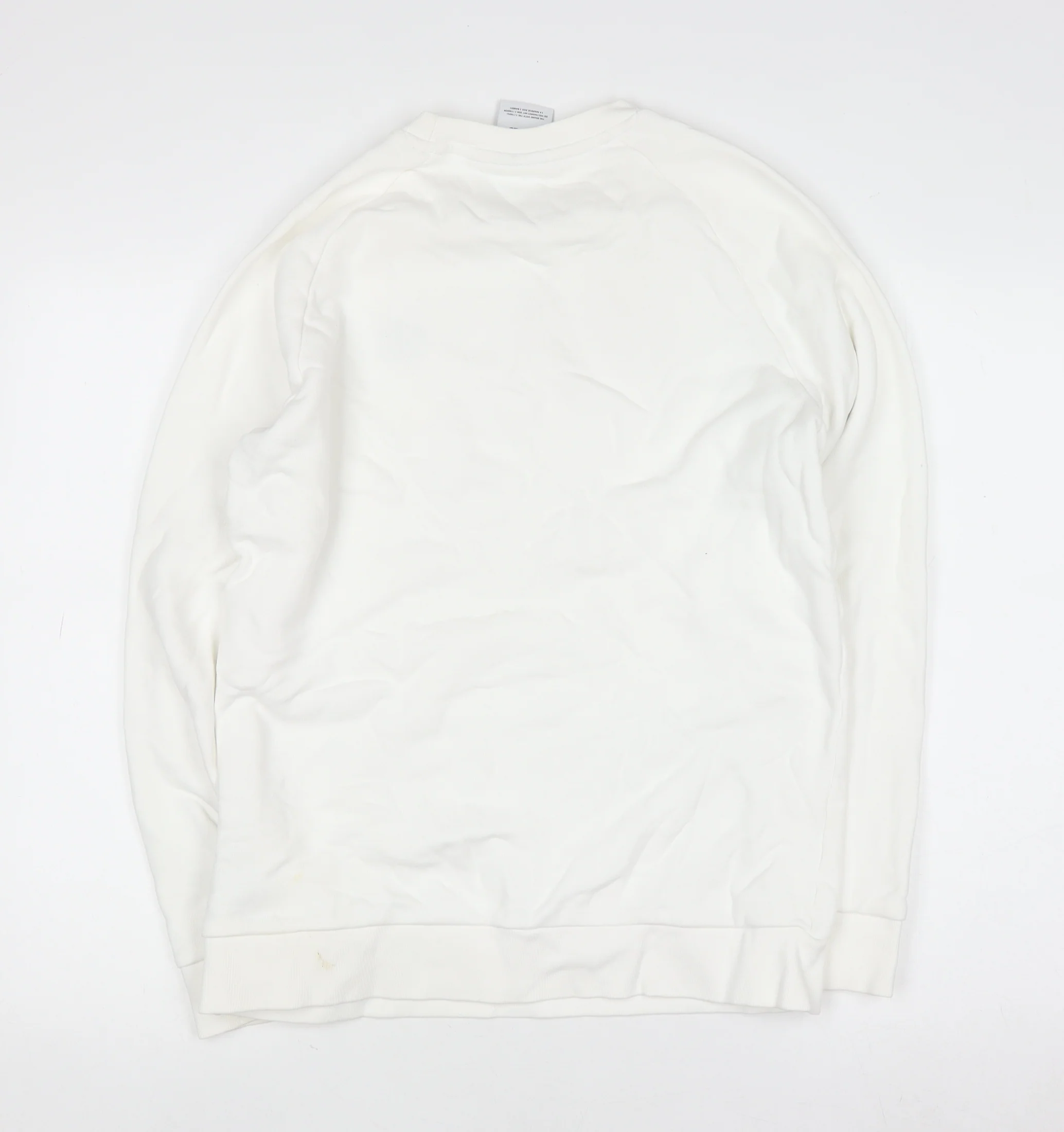 adidas Men’s White Crew Neck Pullover Sweatshirt Size S Regular Fit - Image 3