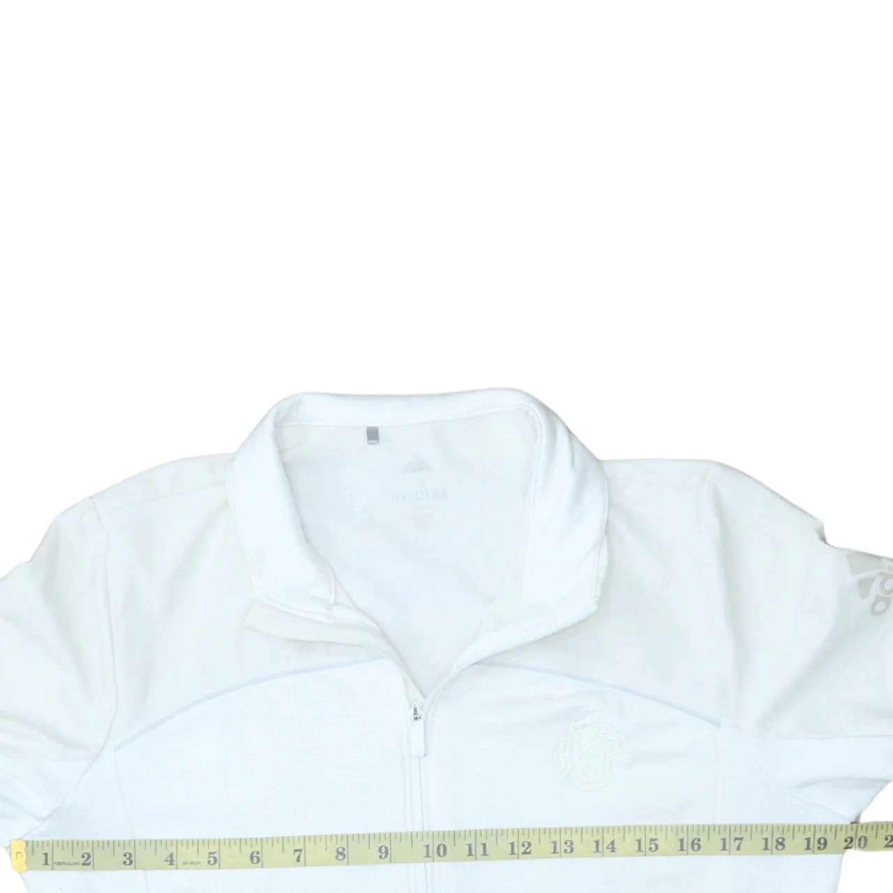 Adidas Men White Full Zip Golf Jacket Size M Lightweight Polyester - Image 2