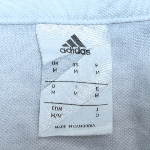 Adidas Men White SV Concordia Langen Polo Shirt Size M Athletic Fit - Image 3