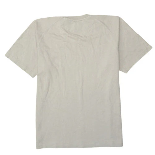 Adidas Men's Beige Cotton Crew Neck Short Sleeve T-Shirt L - Image 4