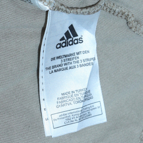 Adidas Men's Beige Cotton Crew Neck Short Sleeve T-Shirt L - Image 5