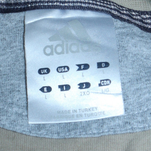 Adidas Men's Beige Cotton Crew Neck Short Sleeve T-Shirt L - Image 6