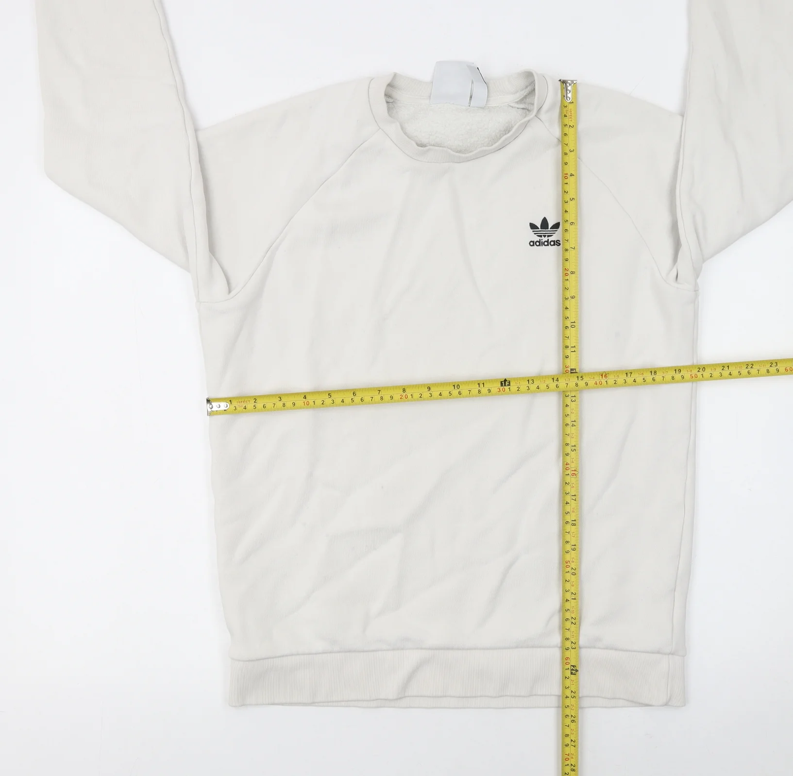 Adidas Men's Beige Crew Neck Sweatshirt Size S Pullover - Image 2