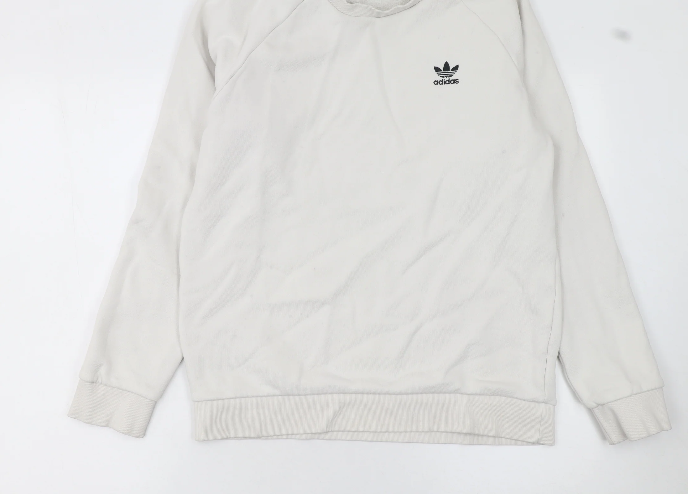 Adidas Men's Beige Crew Neck Sweatshirt Size S Pullover - Image 6