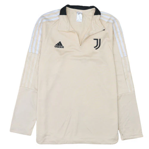 Adidas Men's Beige L 1/4 Zip Football Sweatshirt