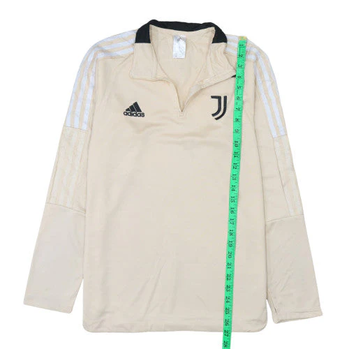 Adidas Men's Beige L 1/4 Zip Football Sweatshirt - Image 3