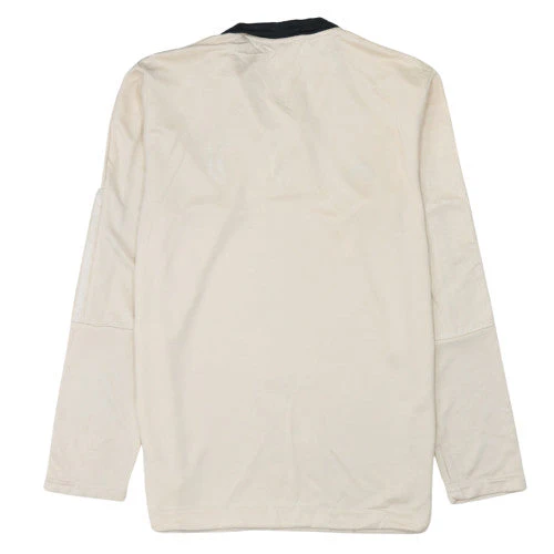 Adidas Men's Beige L 1/4 Zip Football Sweatshirt - Image 4