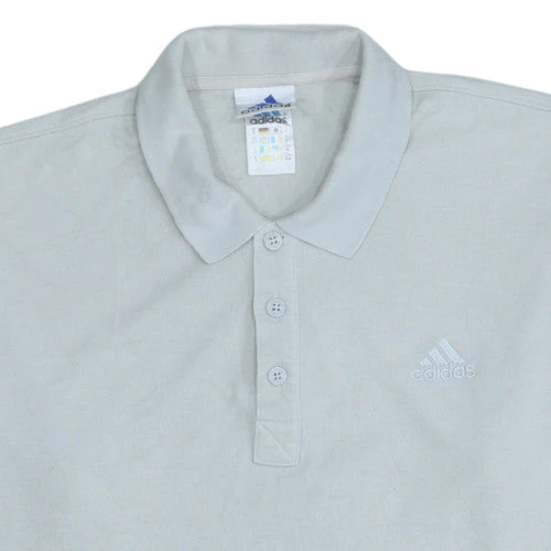 Adidas Men's Beige Short Sleeve Cotton Polo Shirt Size M - Image 8