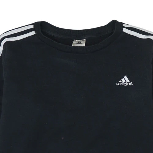 adidas Men's Black 1X Pullover Crew Neck Fleece Sweatshirt - Image 7