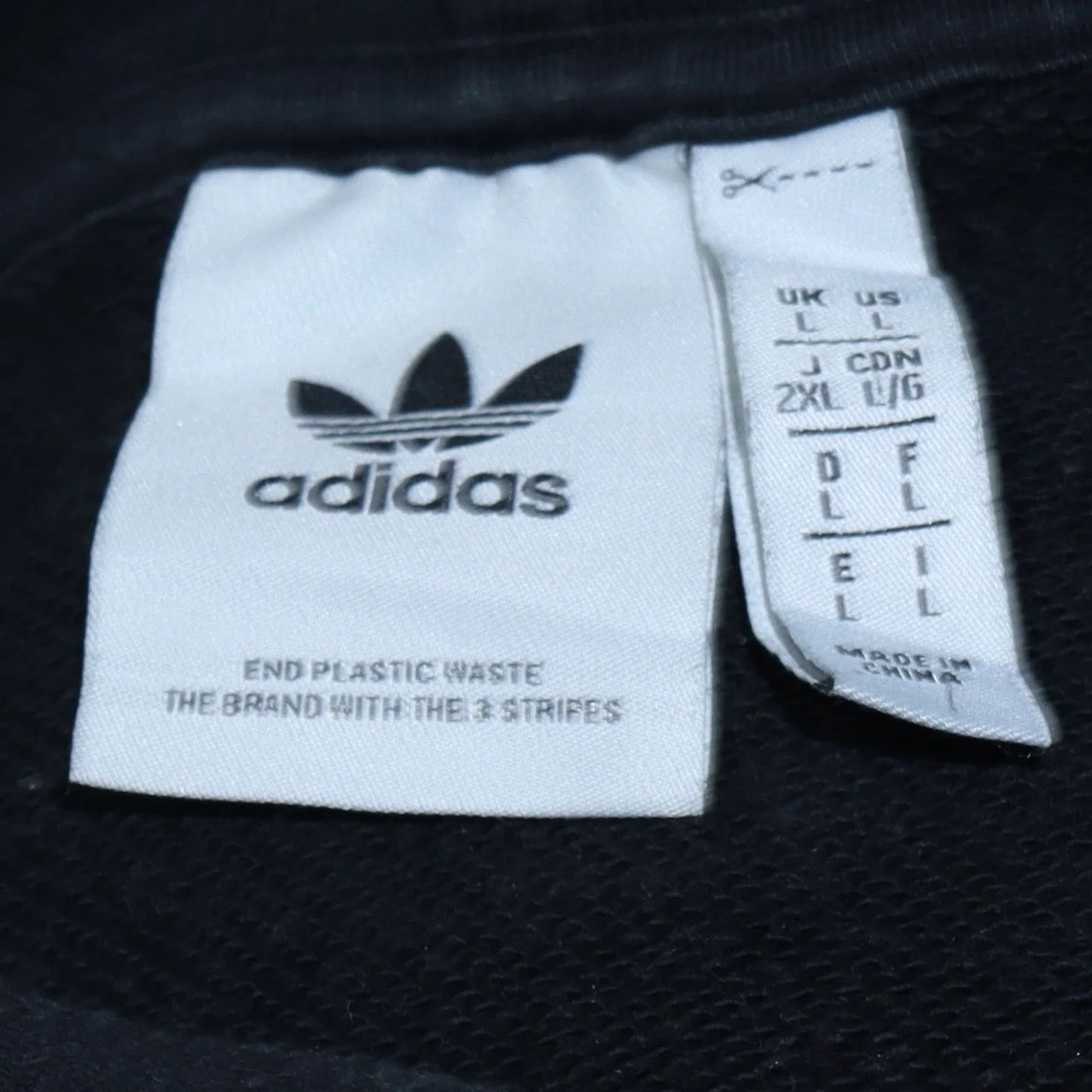 Adidas Mens Black 2XL Pullover Hoodie Graphic Print Cotton Blend - Image 5