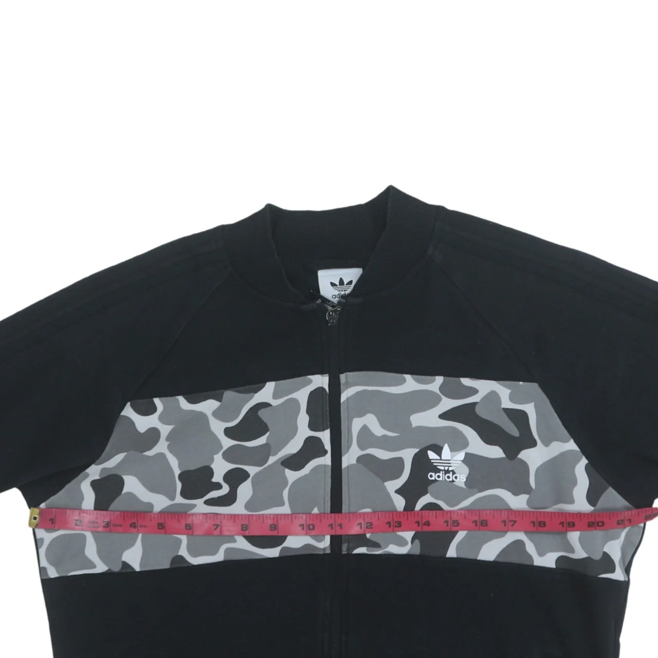 Adidas Men's Black Camo Full Zip Sweatshirt Size M - Image 3