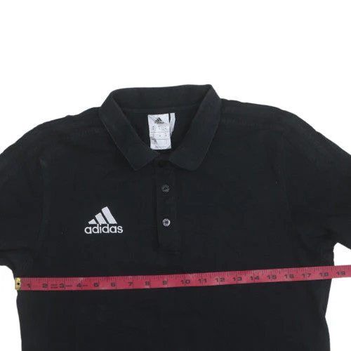Adidas Men's Black Climalite Polo Shirt Size M Regular Fit - Image 2