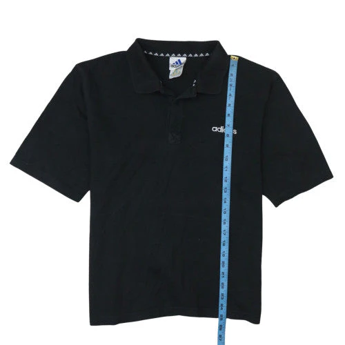 Adidas Men's Black Cotton Short Sleeve Polo Shirt Size L - Image 2