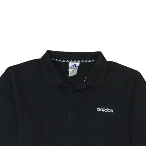 Adidas Men's Black Cotton Short Sleeve Polo Shirt Size L - Image 8