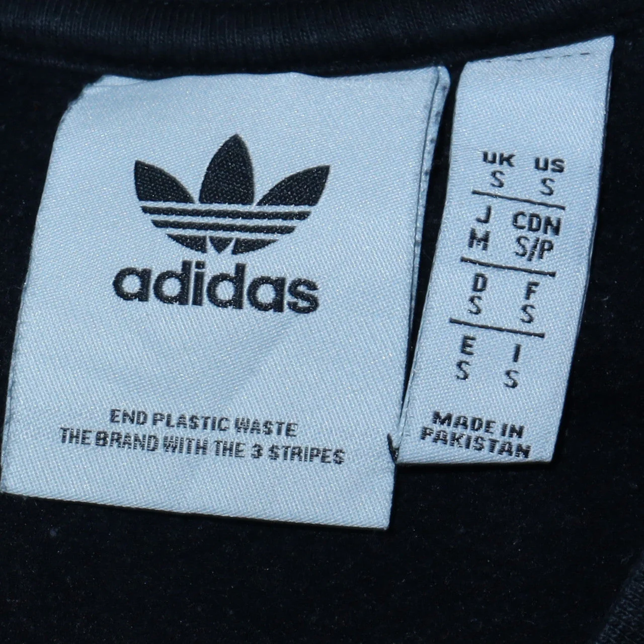 Adidas Mens Black Crew Neck Logo Pullover Sweatshirt Size S - Image 5
