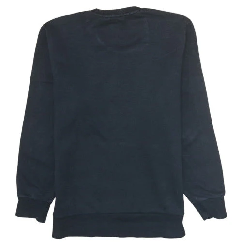 adidas Mens Black Crew Neck Long Sleeve Pullover Sweatshirt L - Image 4