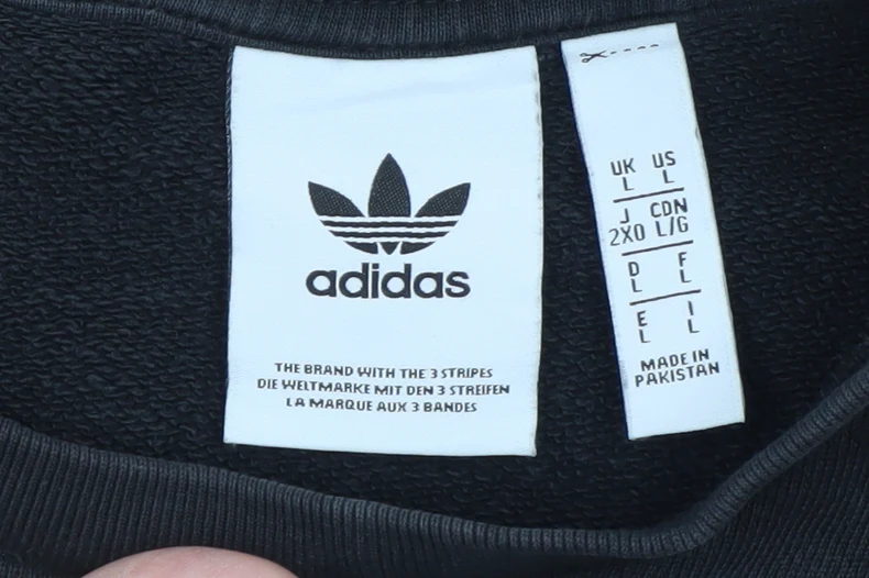 Adidas Men's Black Crew Neck Pullover Sweatshirt L Regular Fit - Image 4
