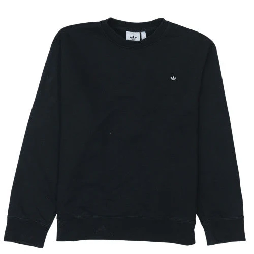 Adidas Mens Black Crew Neck Pullover Sweatshirt Size M