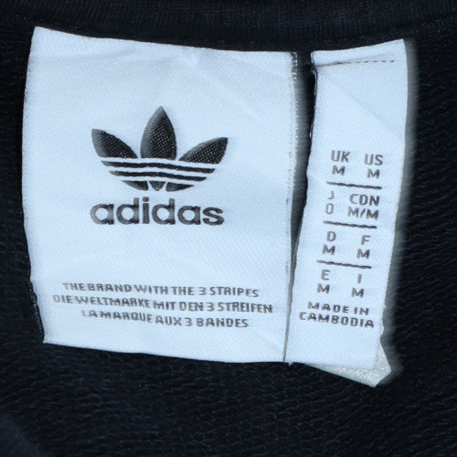 Adidas Mens Black Crew Neck Pullover Sweatshirt Size M - Image 5
