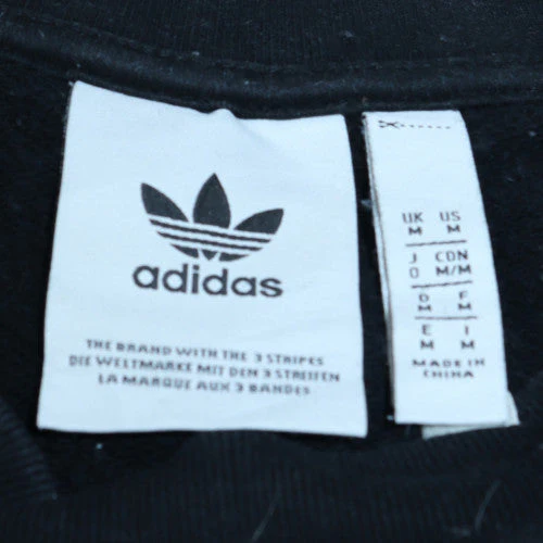 Adidas Men's Black Crew Neck Pullover Sweatshirt Size M - Image 5