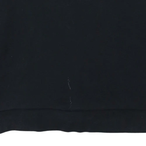 Adidas Men's Black Crew Neck Sweatshirt L Logo Print Pullover - Image 7