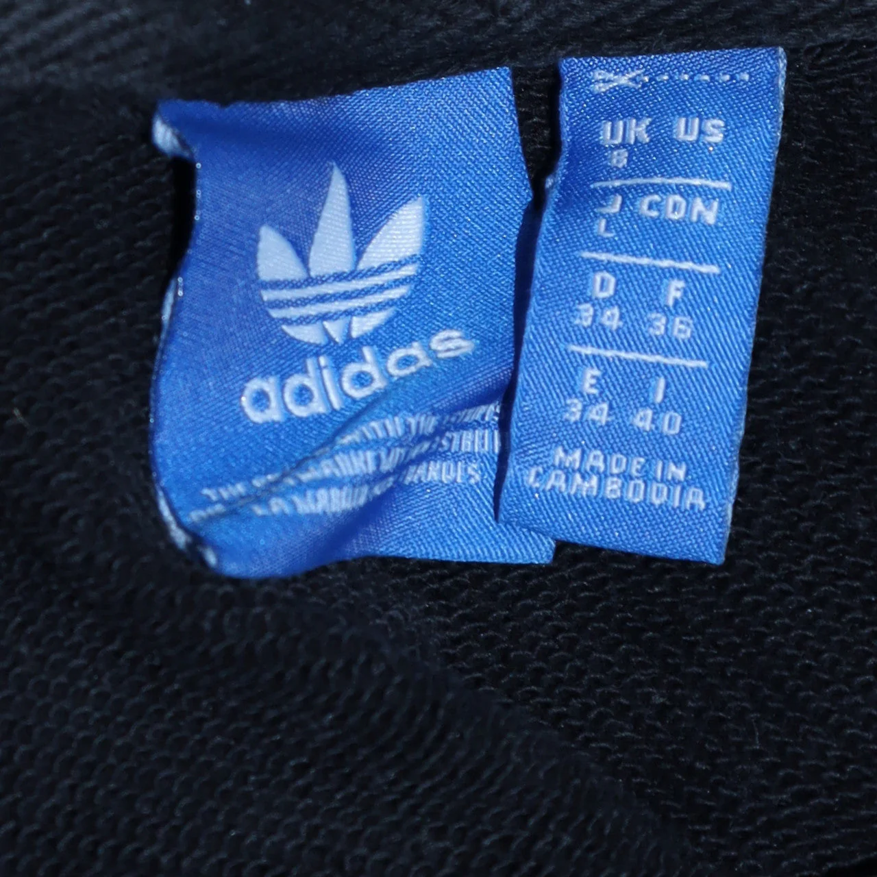 adidas Men's Black Crew Neck Sweatshirt L Logo Pullover - Image 6