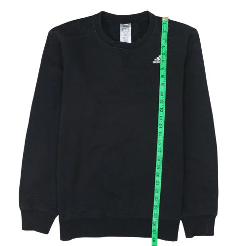 Adidas Men's Black Crew Neck Sweatshirt M Classic Pullover - Image 2