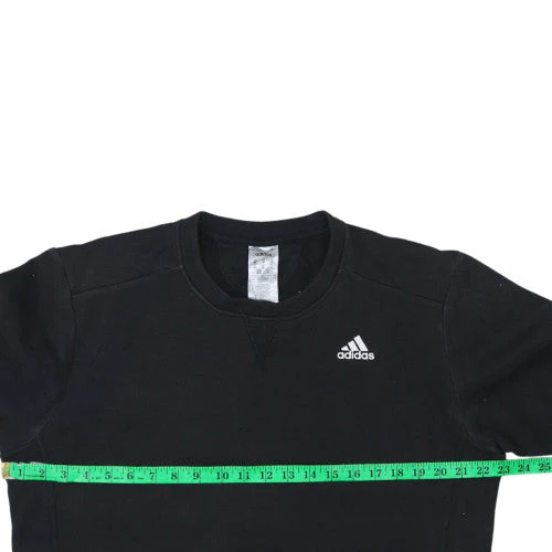 Adidas Men's Black Crew Neck Sweatshirt M Classic Pullover - Image 3