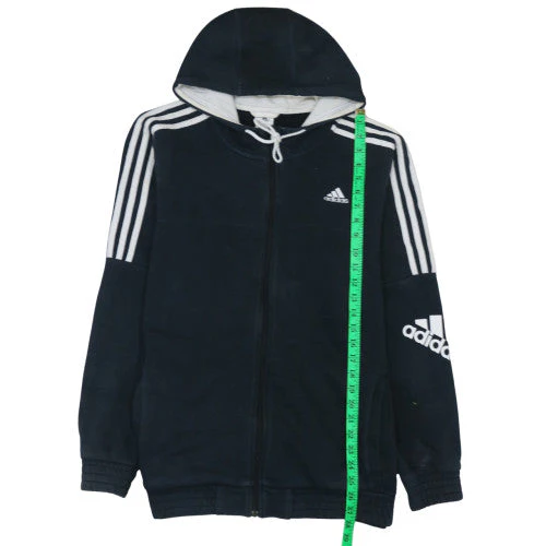 Adidas Men's Black Full Zip Hoodie L Sports Fleece Jacket - Image 3