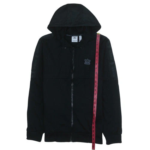 Adidas Men's Black Full Zip Hoodie M Regular Fit Sportswear - Image 3
