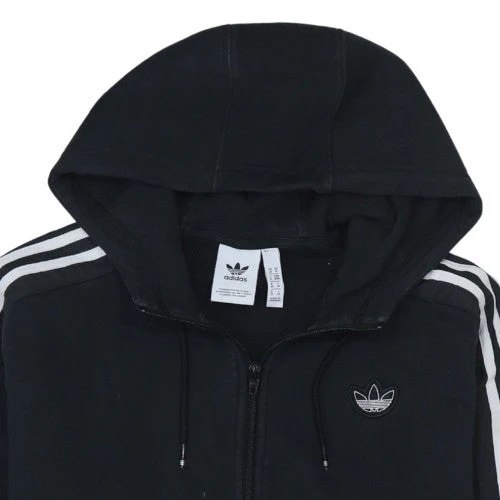 adidas Men's Black Full Zip Hoodie M Sportswear Fleece - Image 7