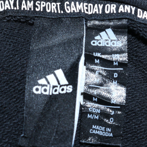 Adidas Men's Black Full Zip Hoodie Medium Sports Fleece - Image 5