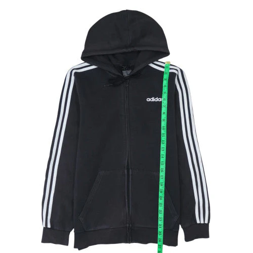 Adidas Men's Black Full Zip Hoodie Medium Sportswear - Image 2
