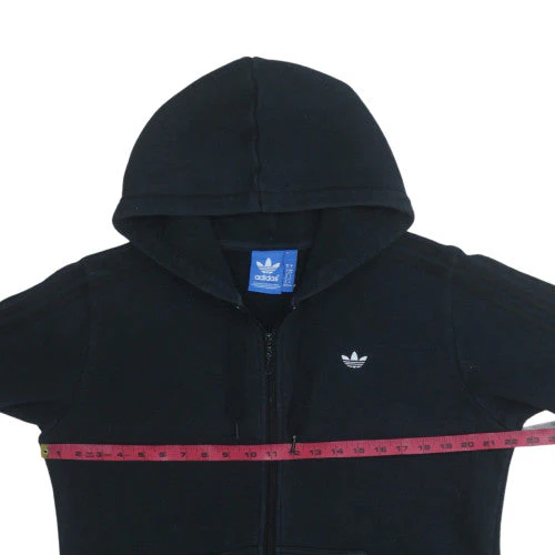 adidas Mens Black Full Zip Hoodie Size M Regular Fit Sports Style - Image 2