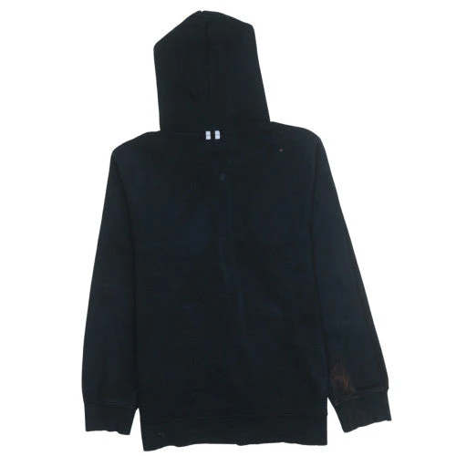 adidas Mens Black Full Zip Hoodie Size M Regular Fit Sports Style - Image 4